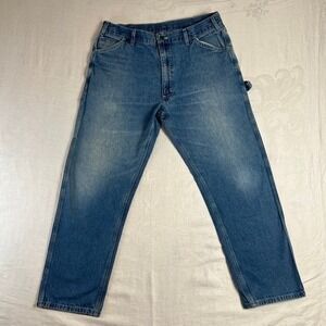 Big‎ Smith Jeans Men's 36x30 Light Wash Denim Carpenter Relaxed Fit Workwear